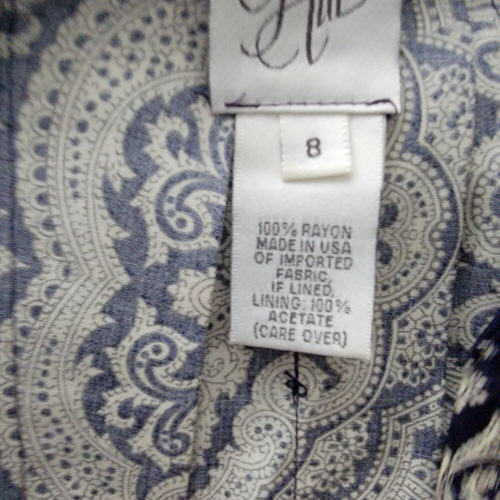 fisher hill women's paisley-print skirt size 8 pleated midi cottagecore - Picture 8 of 8